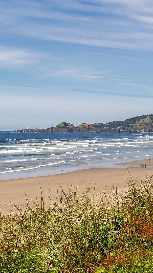 Landscape of Nye Beach during the day